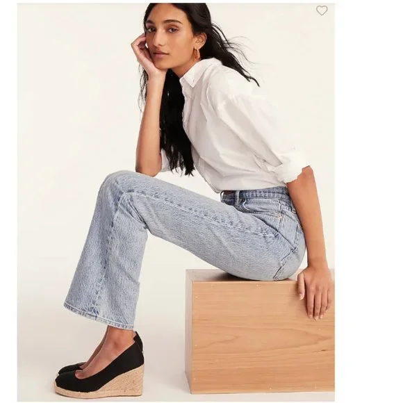 J. Crew Seville Espadrille Wedges in Black Canvas Women's Size 6.5 - Picture 1 of 11